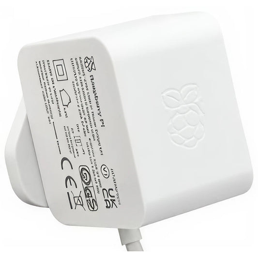 Raspberry Pi Power Supply, USB-C, 5.1V, 5A (UK plug)