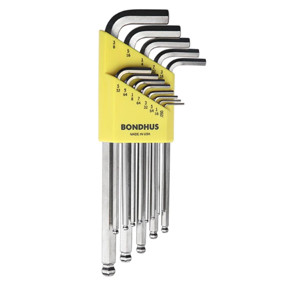 Imperial Hex Key Set, Long Arm Ball Ended, 13 Pieces of Hex Keys