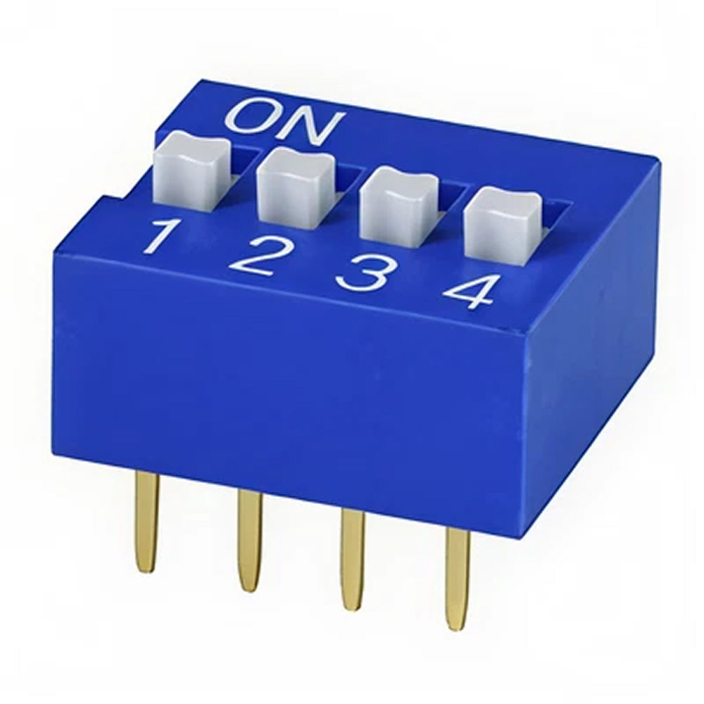 APEM NDS-04-V, 4 Way DIP Switch SPST, Slide, 8 Pin, Through Hole