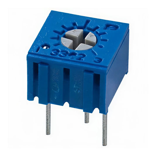 Trimmer, Single Turn, Cermet, Top Finger Adjust, 1 Mohm, Through Hole, 1 Turn